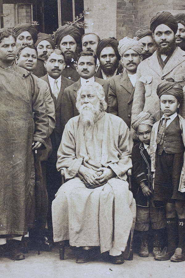 Rabindranath Tagore, the Bengali polymath and poet on a visit to Shanghai, 1920s.  Ranjit Singh Sangha Collection, Jn-s42.