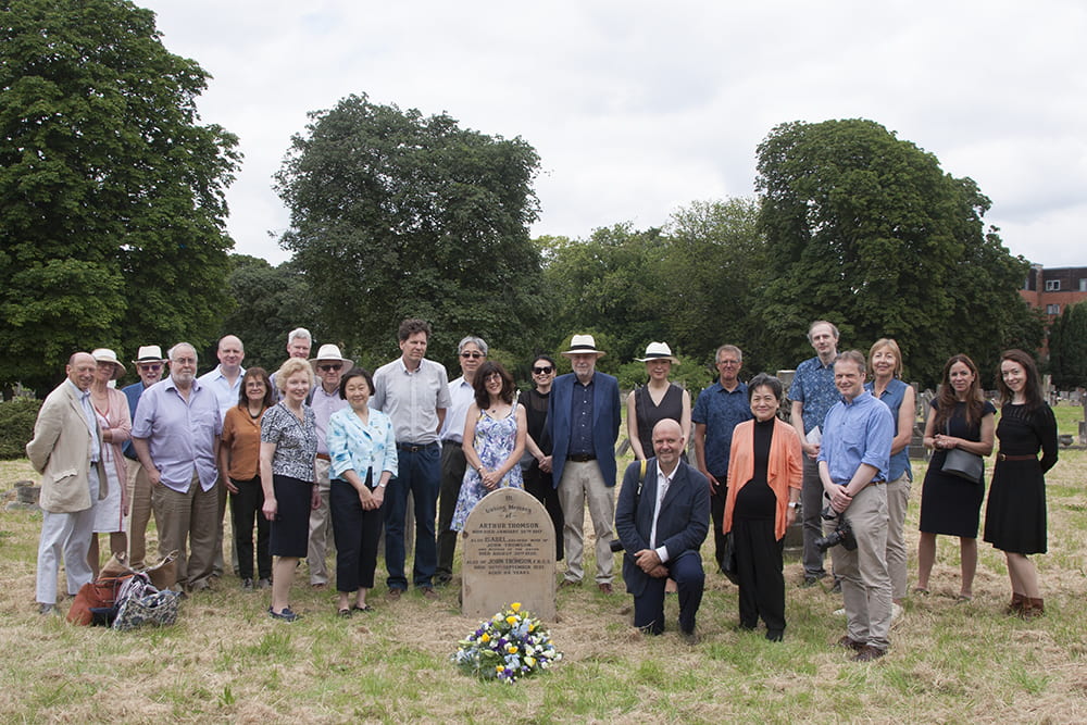 Attendees at the John Thomson commemorative event, at Streatham Cemetery, 13 July 2019. Photograph by Jamie Carstairs.