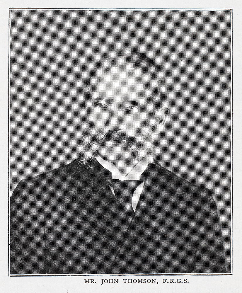 A portrait of John Thomson FRGS FRPS, aged about 60, reproduced in 'The Wide World Magazine' in 1898, in an article about him by Arthur E. Swinton, entitled 'Queer Sights in China'.